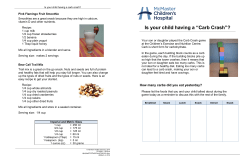 Carb Crash - Is your child having a carb crash?
