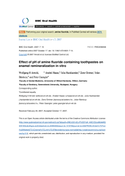 Effect of pH of amine fluoride containing toothpastes on enamel