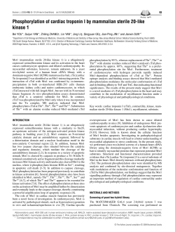 Phosphorylation of cardiac troponin I by mammalian sterile 20