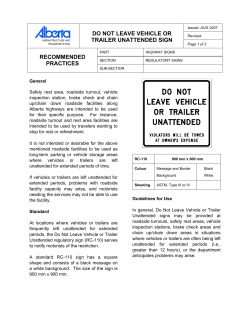 Do Not Leave Vehicle or Trailer Unattended sign