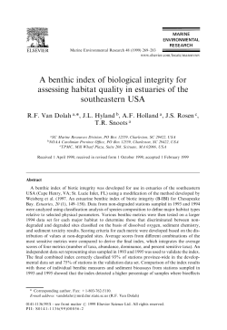 A benthic index of biological integrity for