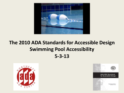 The 2010 ADA Standards for Accessible Design