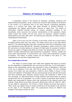 05 &ndash; History of Census in India