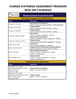 florida statewide assessment program 2016&ndash;2017 schedule