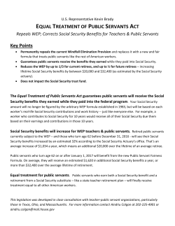 EQUAL TREATMENT OF PUBLIC SERVANTS ACT Key Points