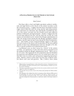 A Political Perspective on the Theory of the Unitary