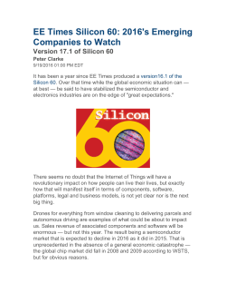 EE Times Silicon 60: 2016`s Emerging Companies to