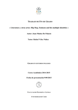 Literatura y otras artes: Hip Hop, Eminem and his multiple identities