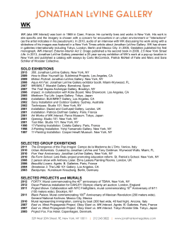 Artists CV - Jonathan LeVine Gallery