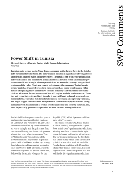 Power Shift in Tunisia. Electoral Success of Secular Parties Might