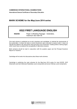 0522 first language english - Cambridge International Examinations