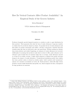 How Do Vertical Contracts Affect Product