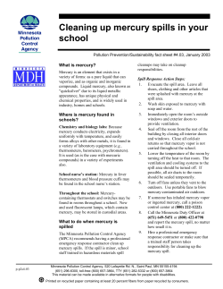 Cleaning up mercury spills in your school