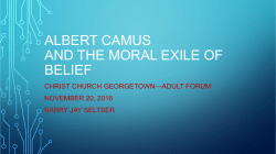 Albert Camus and the Moral exile of belief