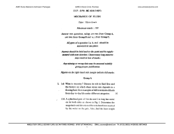 AMIE Question Paper (Mechanics of Fluids)