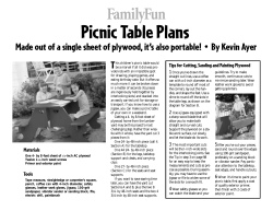 Picnic Table Plans