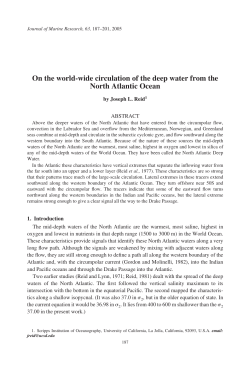 On the world-wide circulation of the deep water from the North