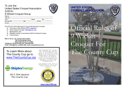 Official Rules of 9 Wicket Croquet For The County Cup