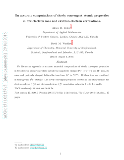 On accurate computations of slowly convergent atomic properties in