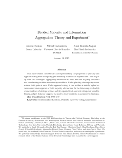 Divided Majority and Information Aggregation: Theory and Experiment