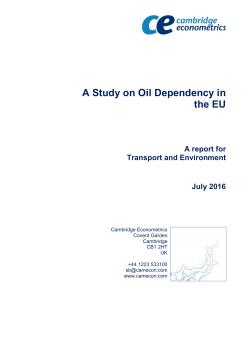 A Study on Oil Dependency in the EU