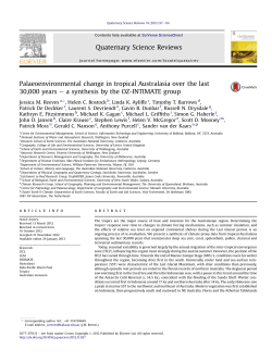 Palaeoenvironmental change in tropical