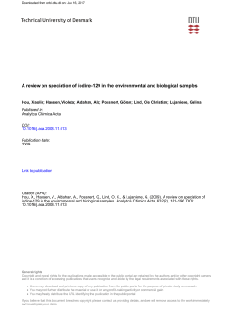 A review on speciation of iodine-129 in the