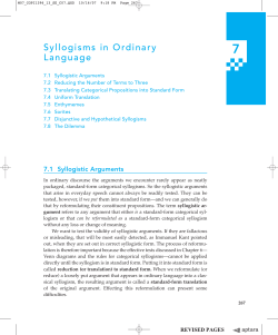 Syllogisms in Ordinary Language