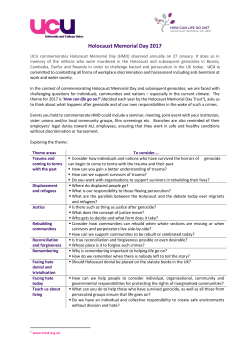 Holocaust Memorial Day 2017