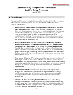 Farm Uses and Land Use Review Procedures