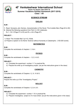Science - sri venkateshwar international school