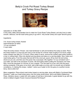 Betty`s Crock Pot Roast Turkey Breast and Turkey