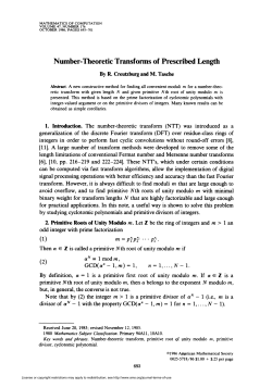 Number-Theoretic Transforms of Prescribed Length