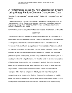 A Performance-based Fly Ash Classification System Using Glassy