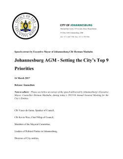 Read More - City of Johannesburg
