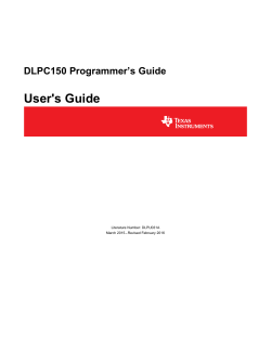 DLPC150 Programmer`s Guide