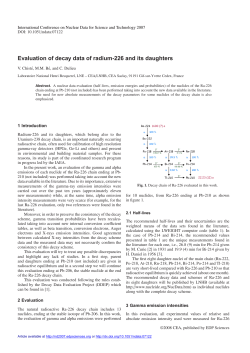 Evaluation of decay data of radium-226 and its daughters