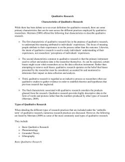 Qualitative Research
