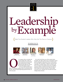 Meet Five Student Leaders Who Help Set The Pace on Campus}