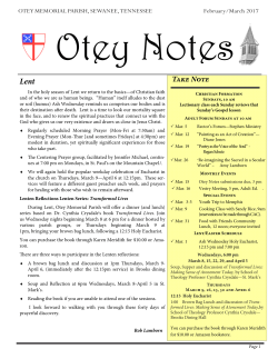 March 2017 - Otey Parish