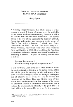THE CENTRE OF MEANING IN A recurring image throughout T.S.