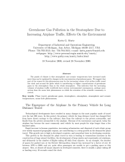Greenhouse Gas Pollution in the Stratosphere Due