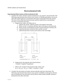 Electrochemical Cells