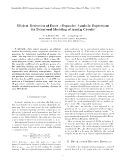 E cient Derivation of Exact s-Expanded Symbolic Expressions for