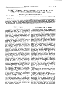 DENSITY ESTIMATION AND POPULATION GROWTH OF