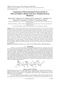 Comparison of Physicochemical Characteristics of Microcrystalline
