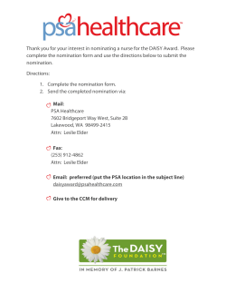 Daisy Award Nomination Form