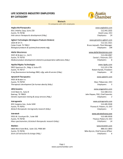 life sciences industry employers by category