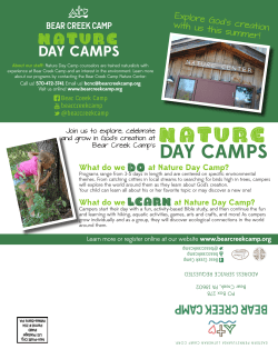 a Nature Center Brochure