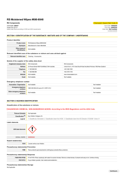 RS Moistened Wipes #698-8048 - RS Components International